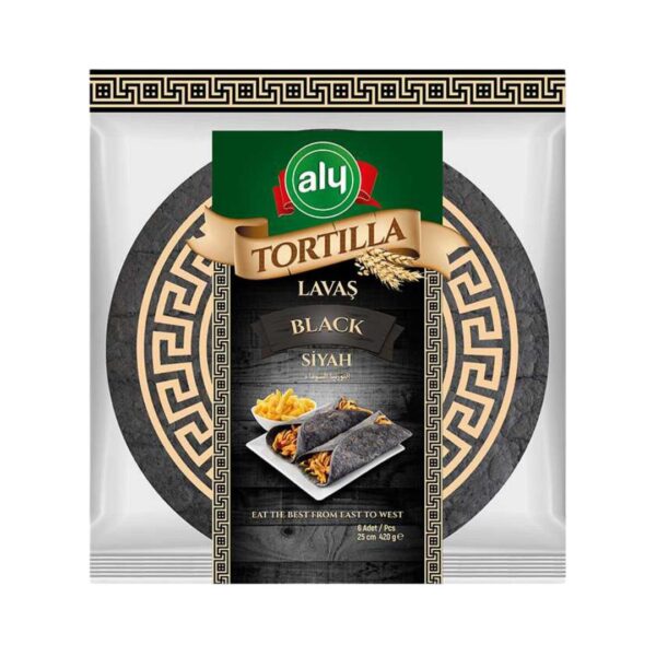 Aly Tortilla Lavaş Siyah 25 Cm 6'lı 420 Gr